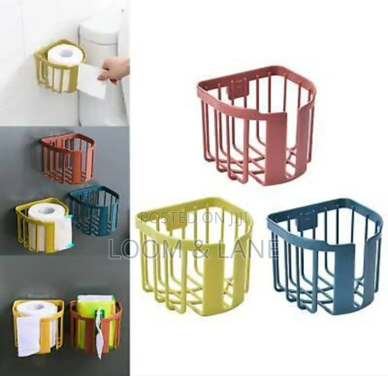 2pcs No Drill Toilet Paper Holders