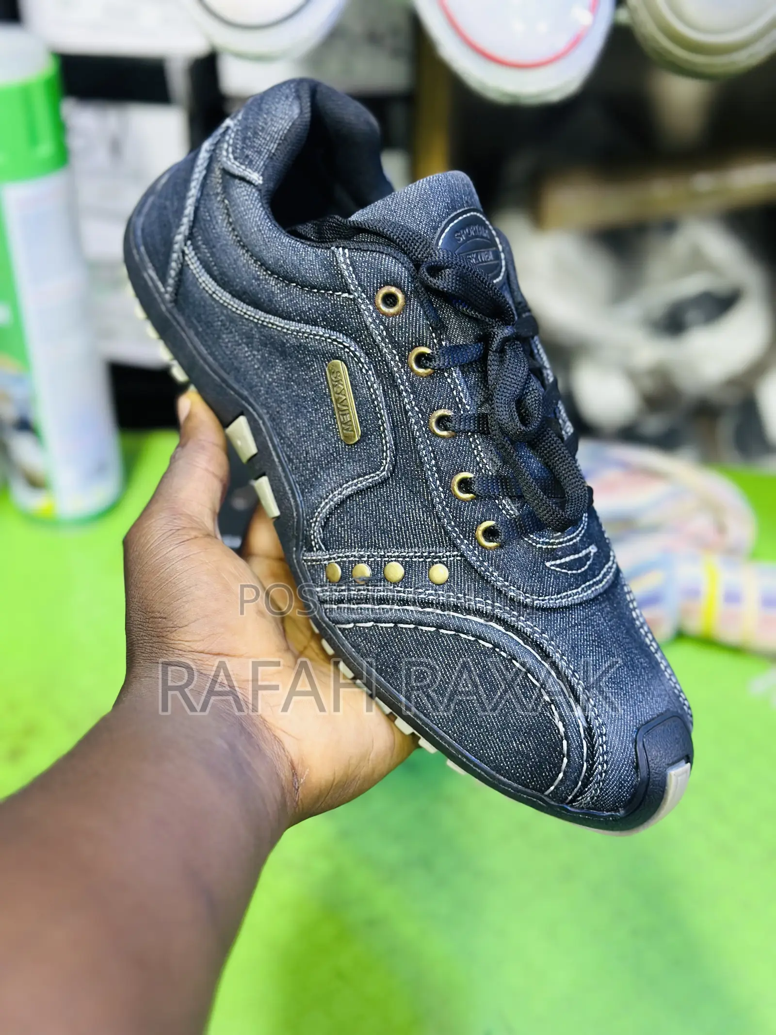 Classic Black Denim Sky View Casual Fashion Designer Sneaker