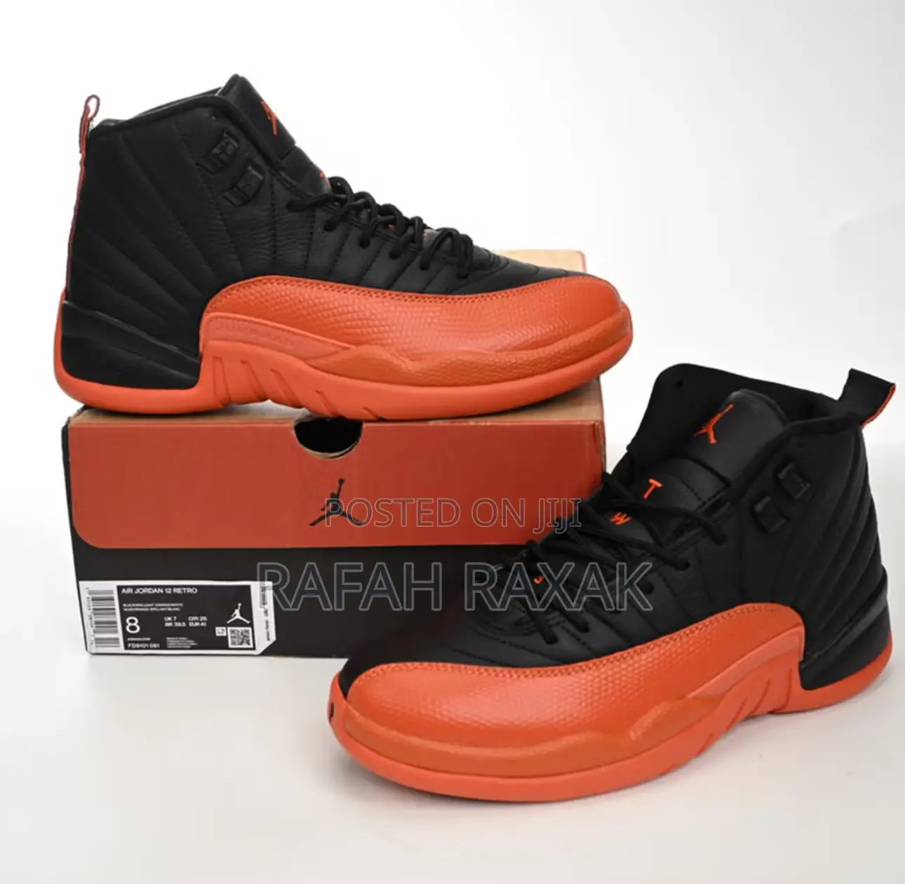 Original Air Jordan 12 Retro “Brilliant Orange” Sneakers