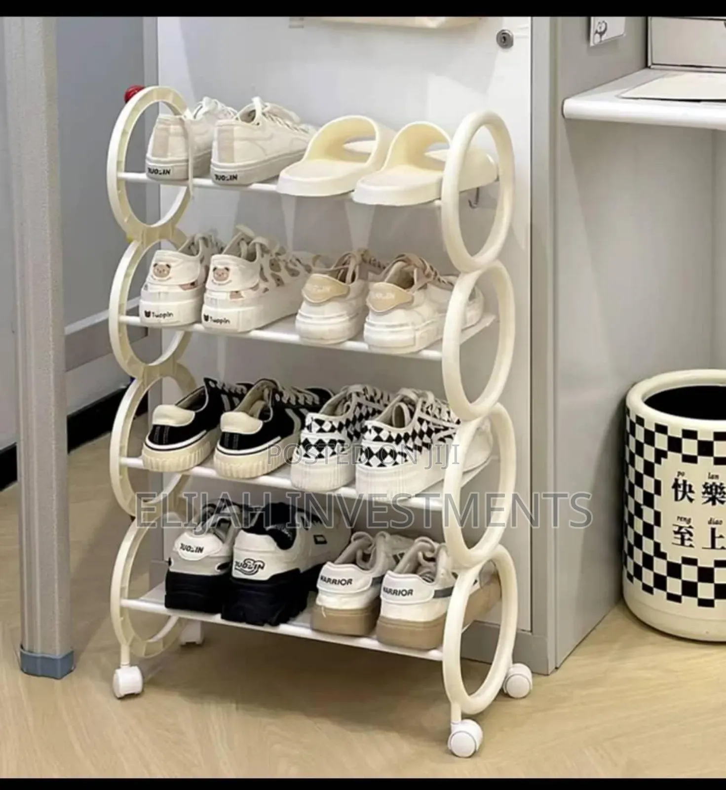 Simple Mult Layer Shoe Rack With Wheels
