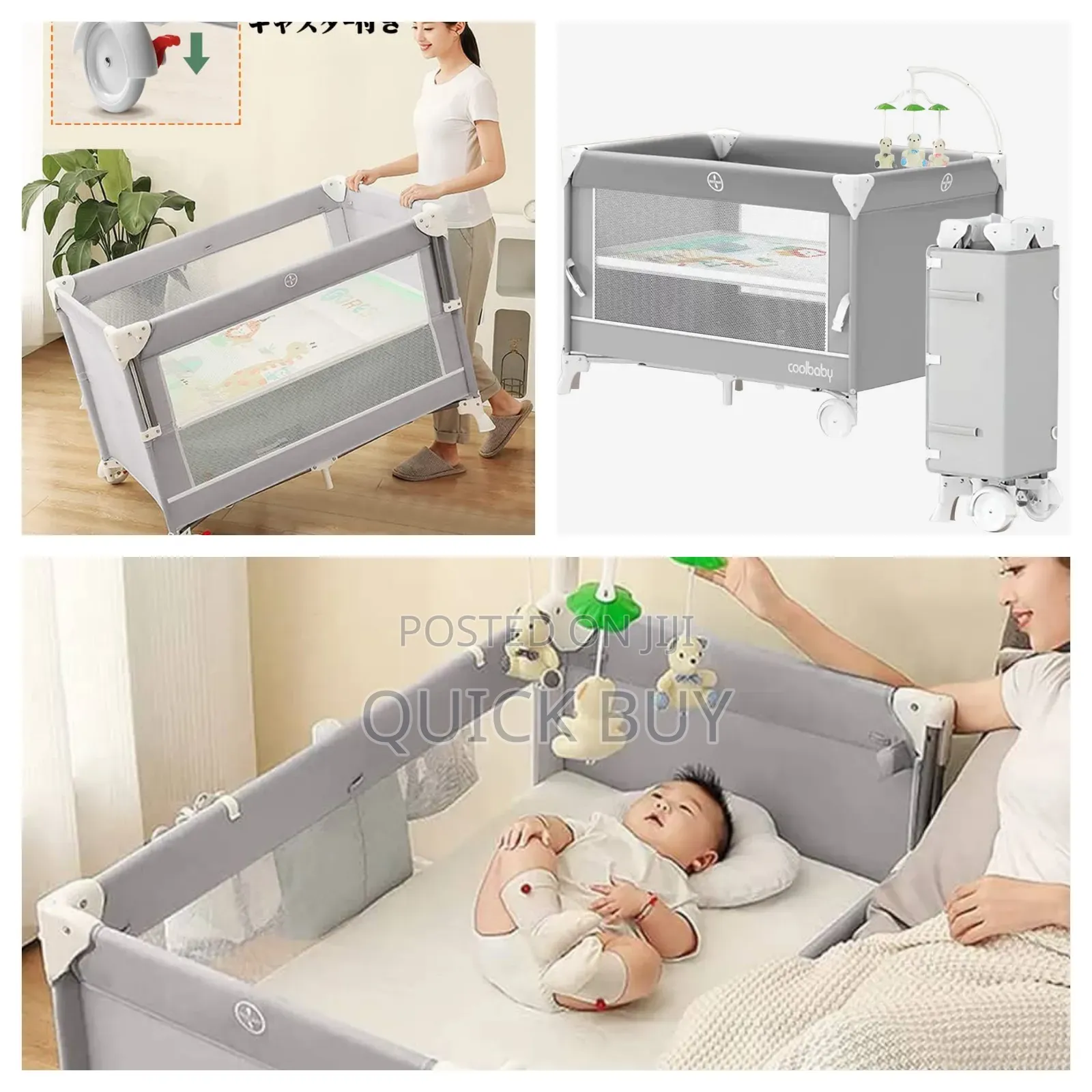 New Upgraded Foldable Baby Cot/Crib