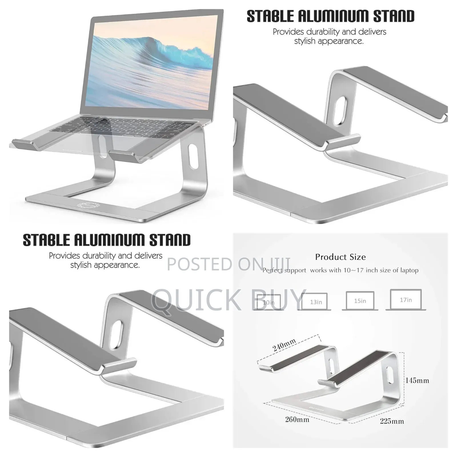 Sturdy Aluminium Laptop Computer Riser