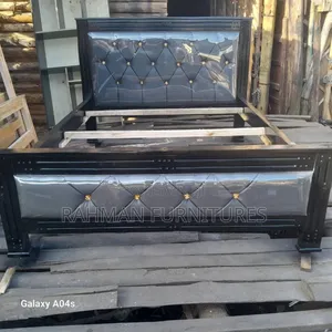 5 by 6 Bed Gray Leather