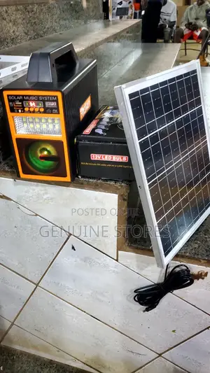 Solar Power Kit With 4 Bulbs, Battery, Fm Radio and Panel.
