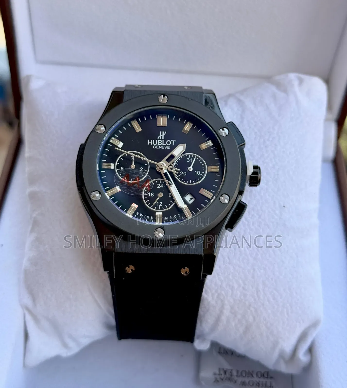 Hublot Men's Authentic Automatic Time Piece Leather Strapped