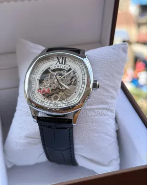 Cartier Mens Mechanical Original Time Piece Leather Strapped