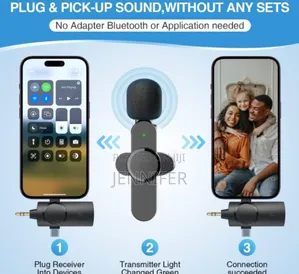 3in1 Noise Reduction Lavalier Mini Wireless Microphone