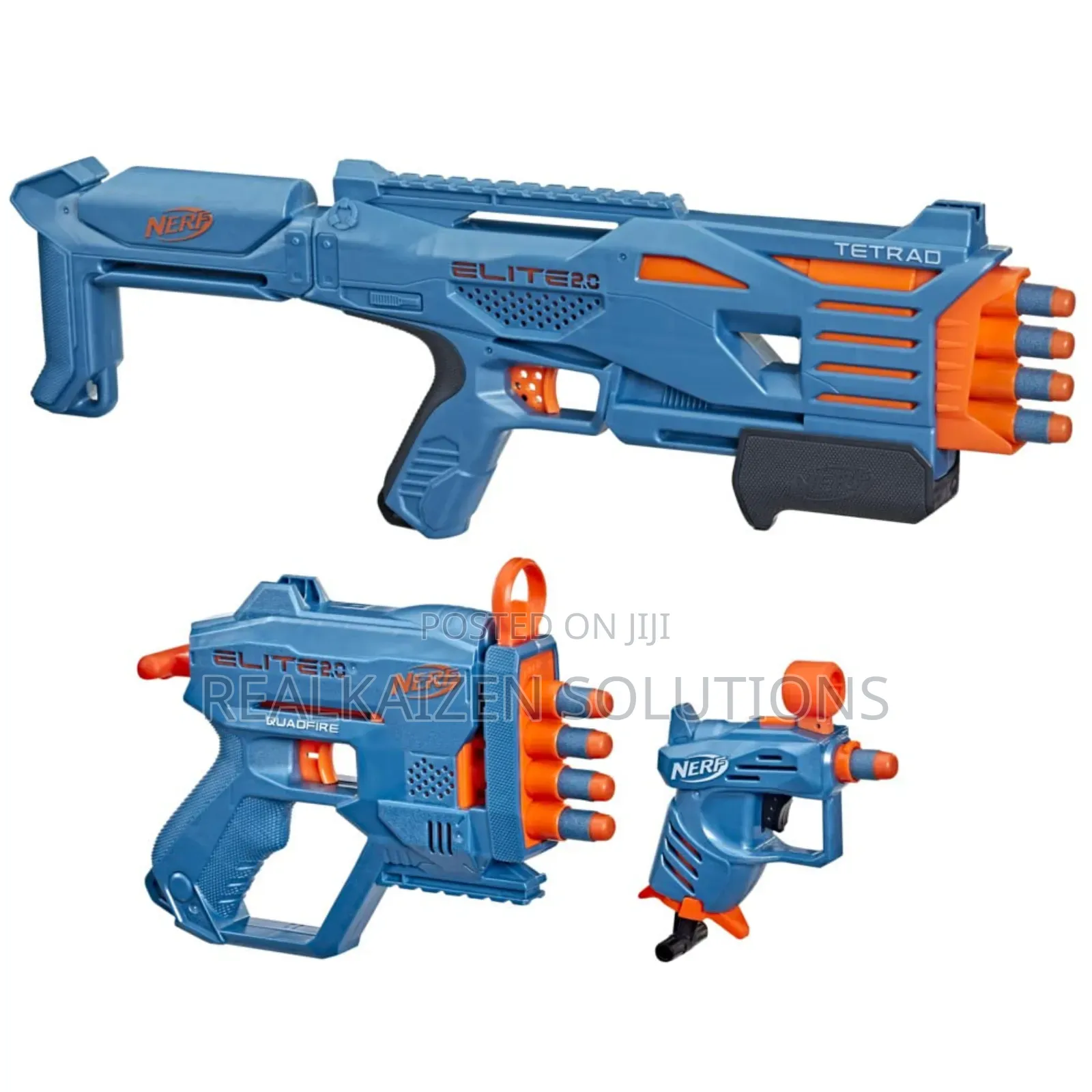 Nerf Elite 2.0 Stockpile 3-Blaster Pack Gun Set