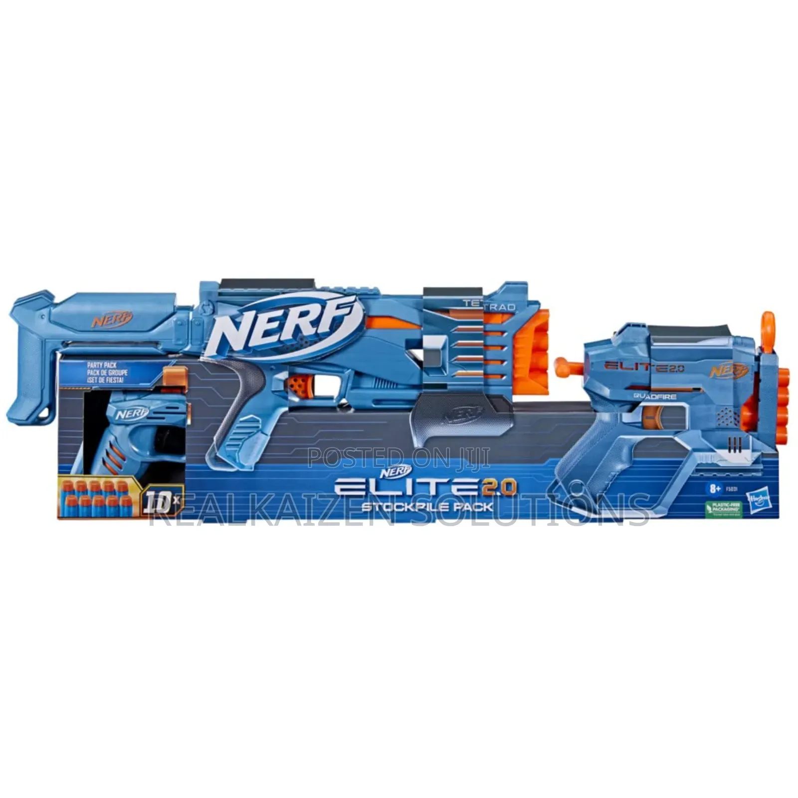 Nerf Elite 2.0 Stockpile 3-Blaster Pack Gun Set