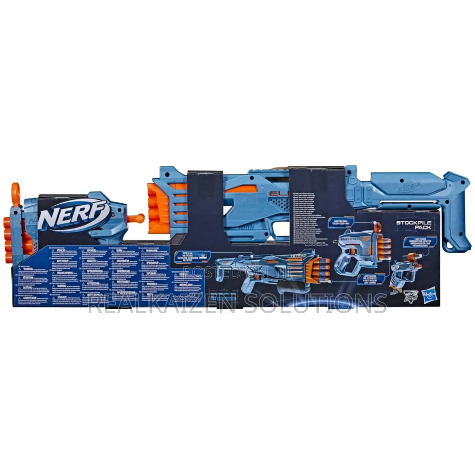 Nerf Elite 2.0 Stockpile 3-Blaster Pack Gun Set
