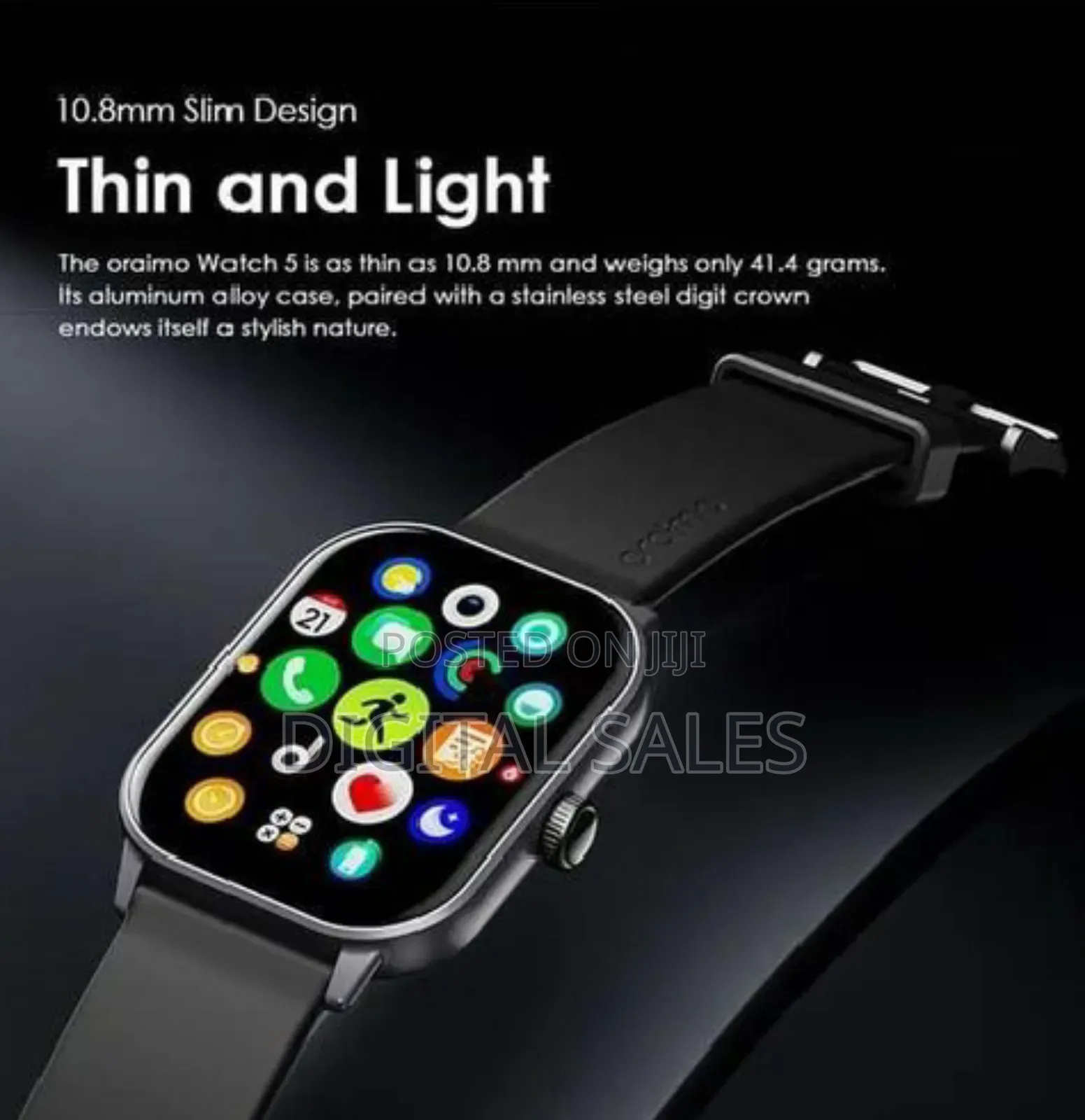 Voice Call Monitor Sport T500+Pro-Black Smart Watch