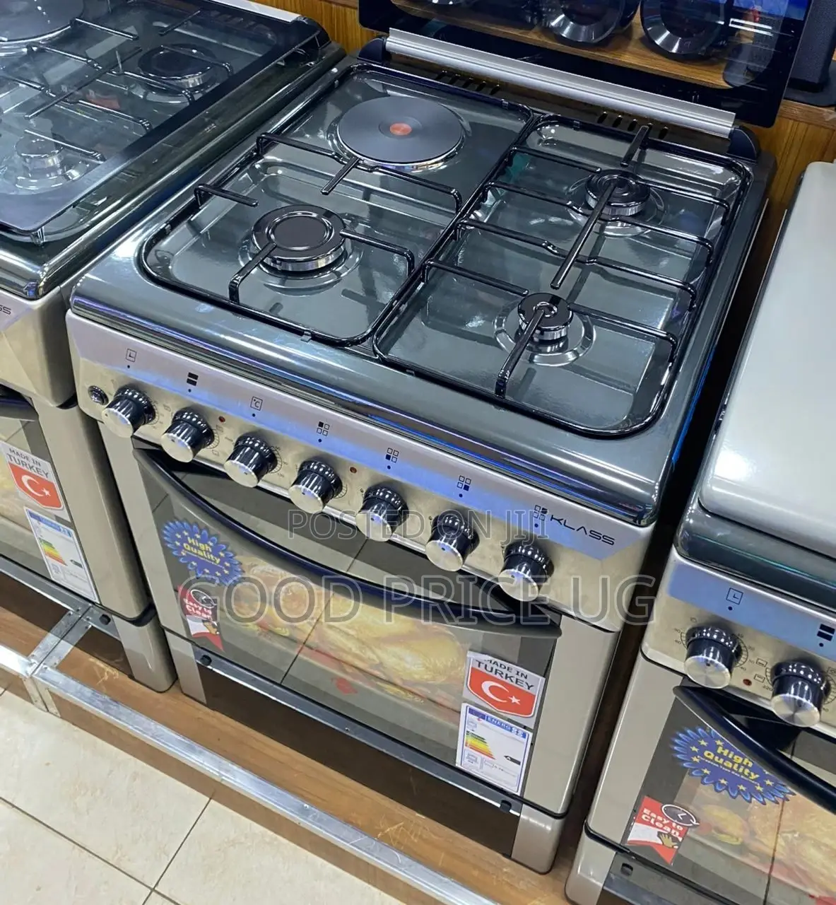 Klass 60x60cm 3gas ,1electric Plate, Electric With Grill,