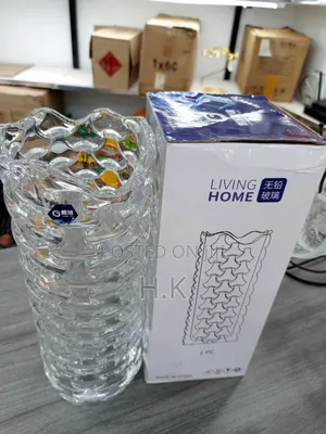 Vintage French Lady Victoria Large Crystal Flower Vase.