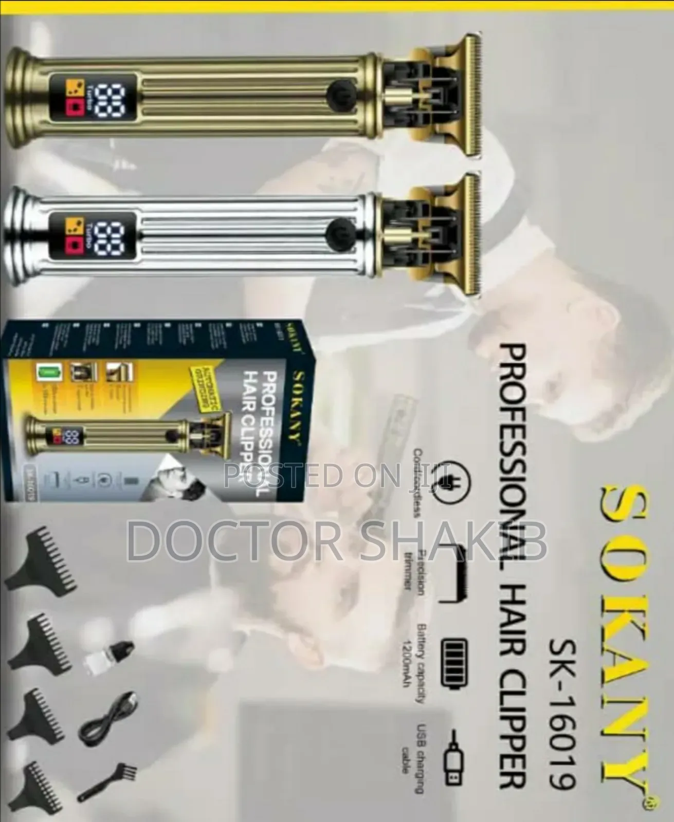 High-Quality Sokany Professional Hair Clipper-Model Sk-16019