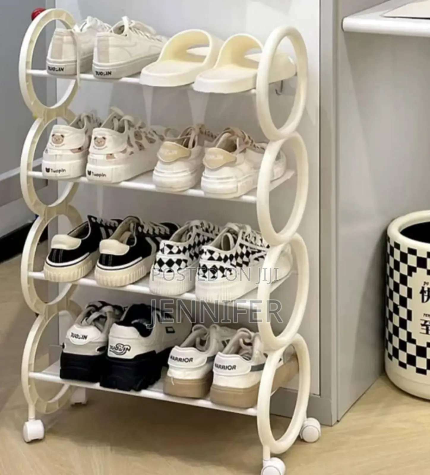 Simple Mult Layer Shoe Rack With Wheels