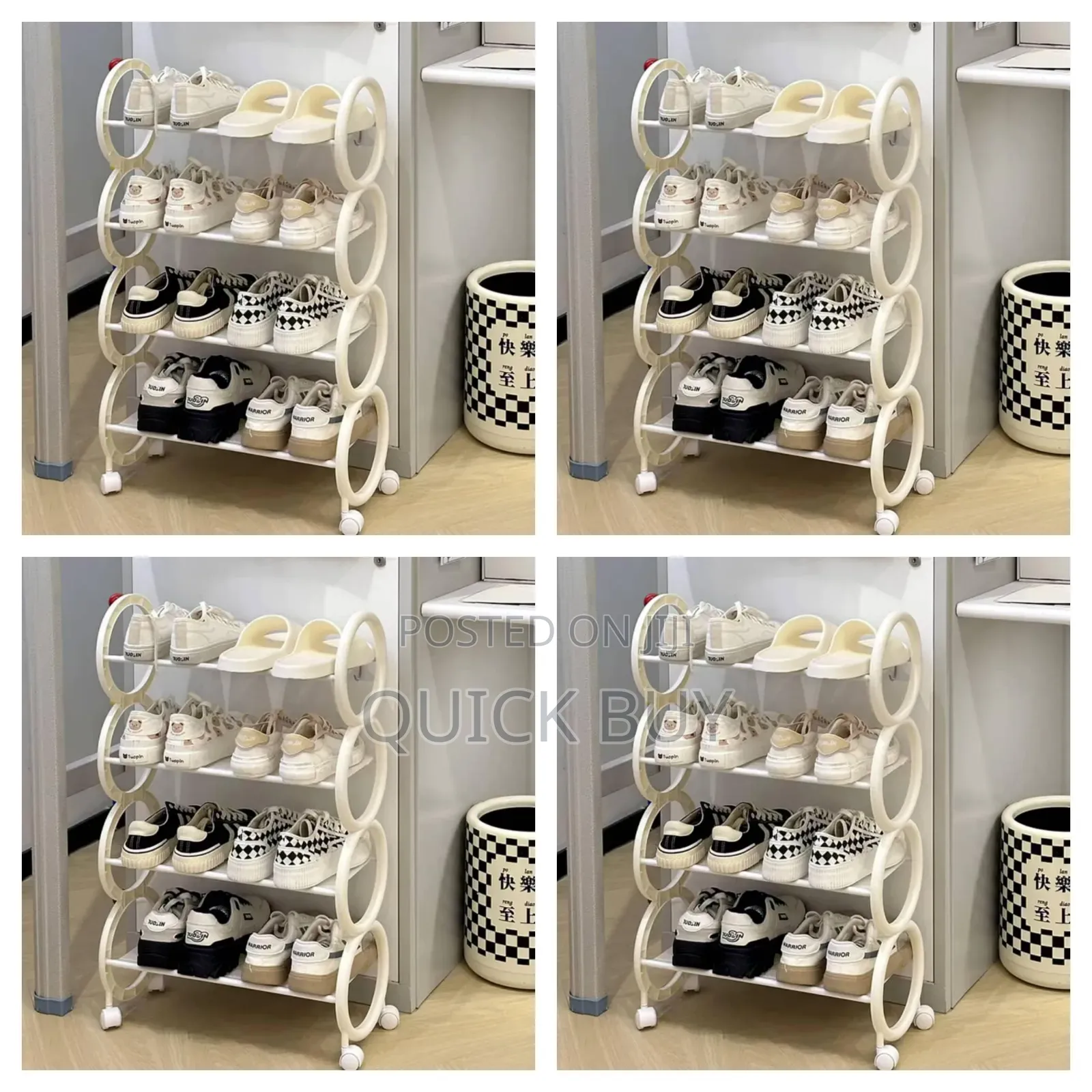 Durable Simple Mult Layer Shoe Rack With Wheels