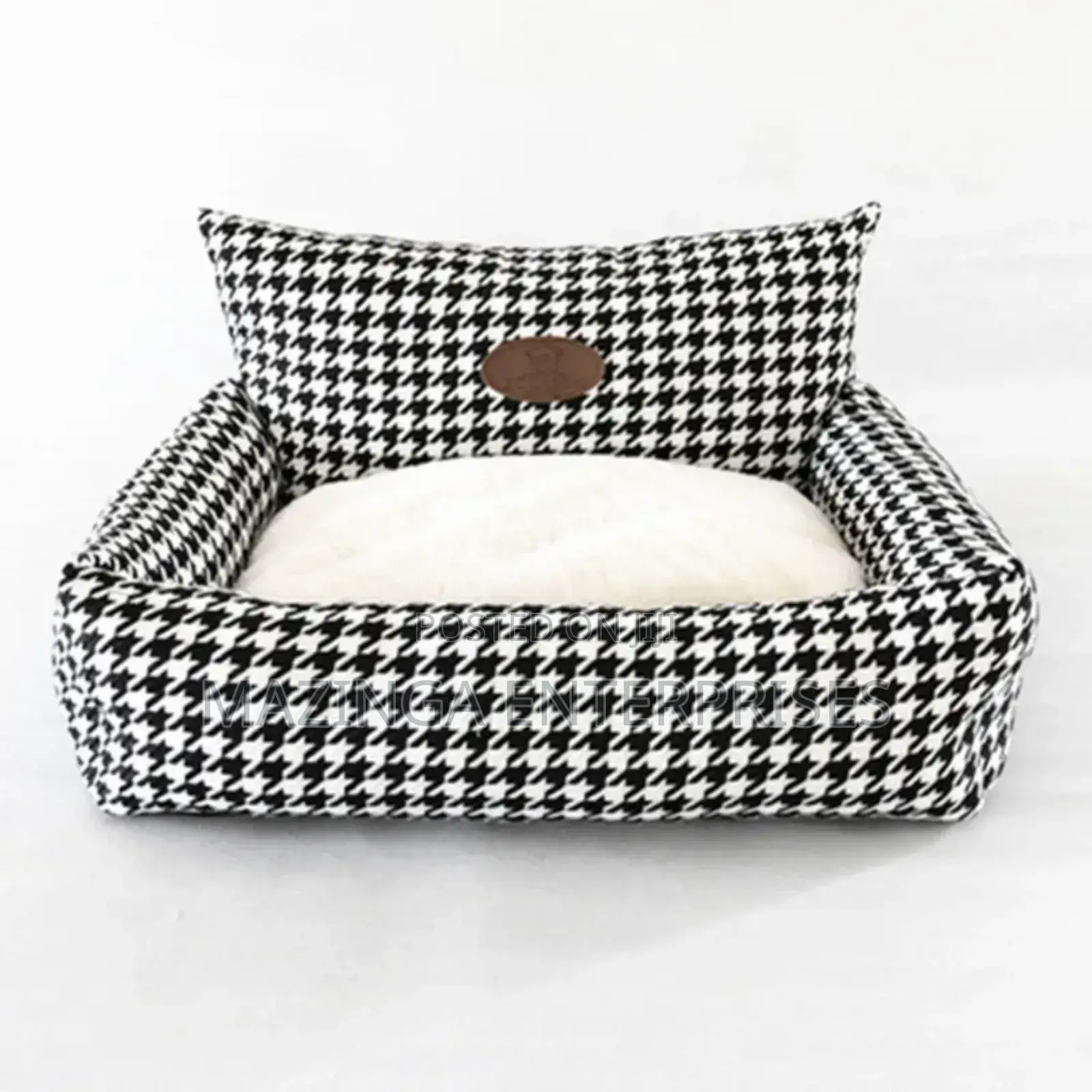 Houndstooth Dog/Cat Comfortable Washable Bed