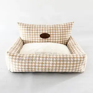 Houndstooth Dog/Cat Comfortable Washable Bed