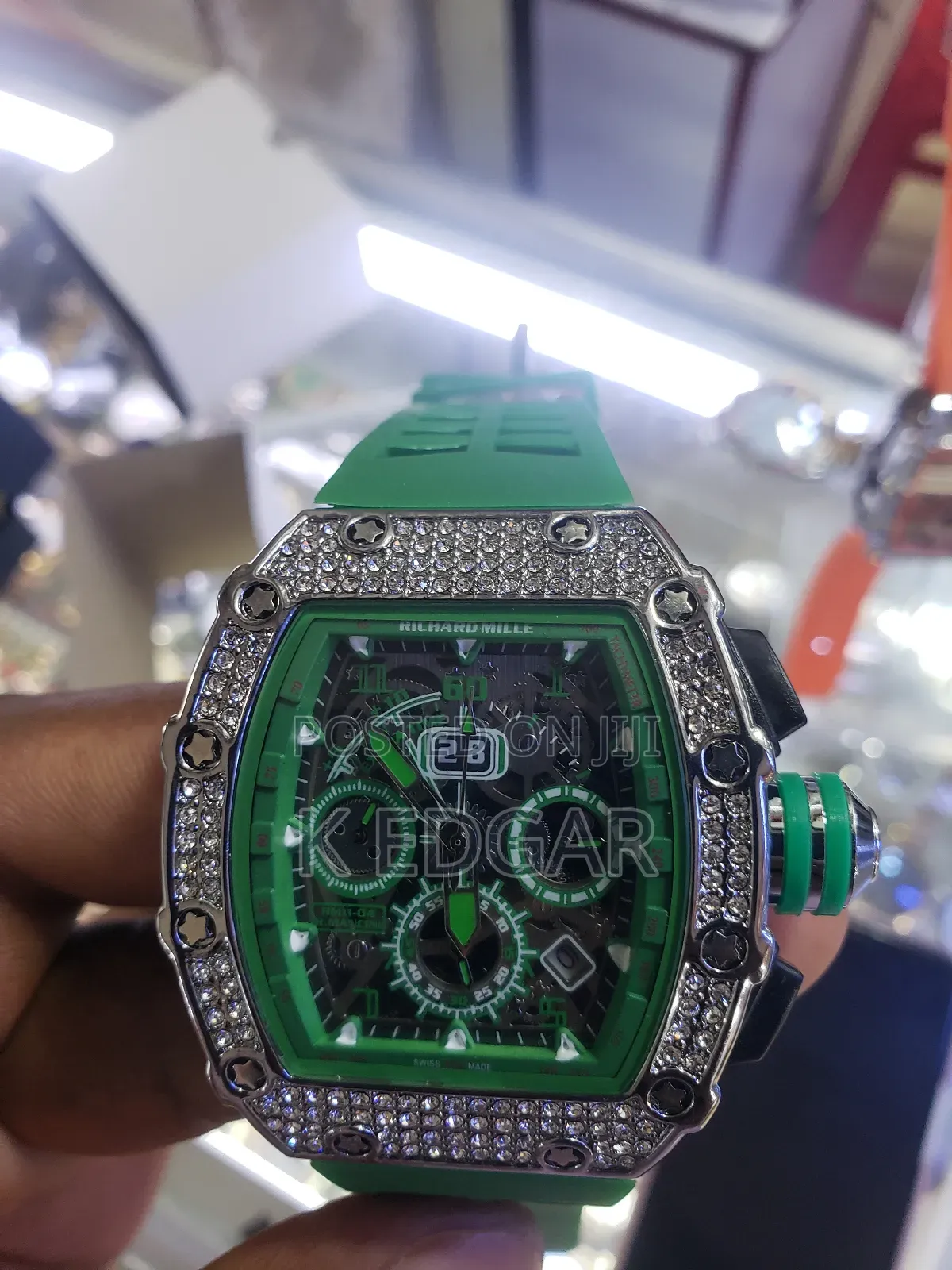 Green Richard Mille Ice Watch