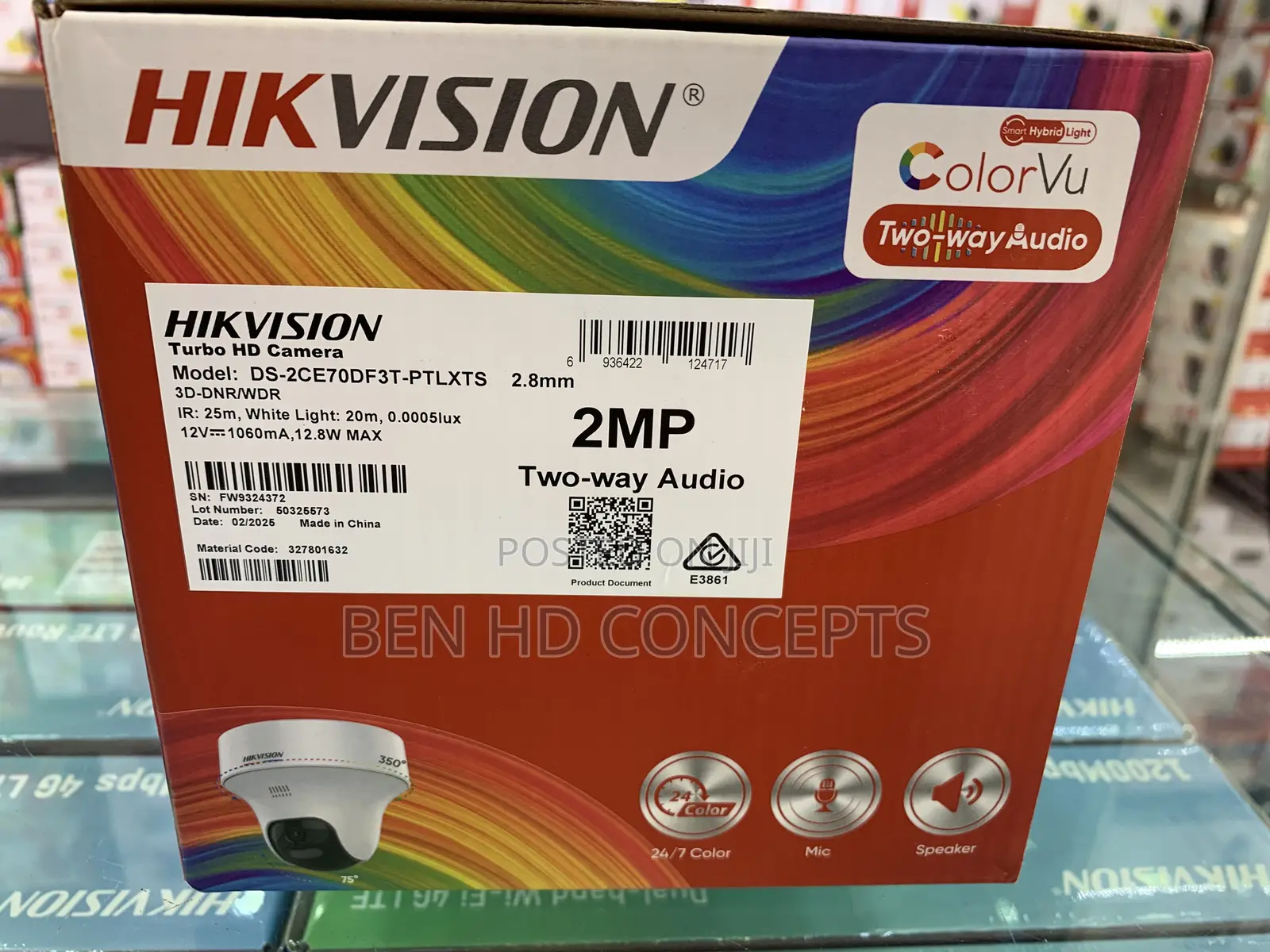CCTV Camera Pt Colorvu With Audio Ds-2ce70df3t-PTLXTS