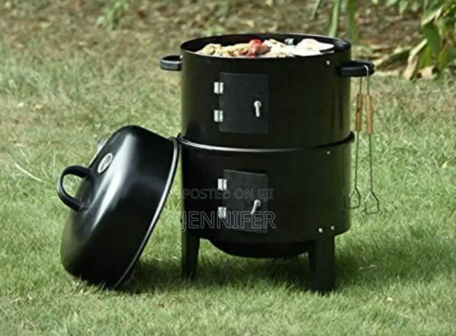 3in1 Charcoal Smoker Steel Upright Bbq Drum