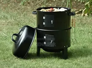 3in1 Charcoal Smoker Steel Upright Bbq Drum