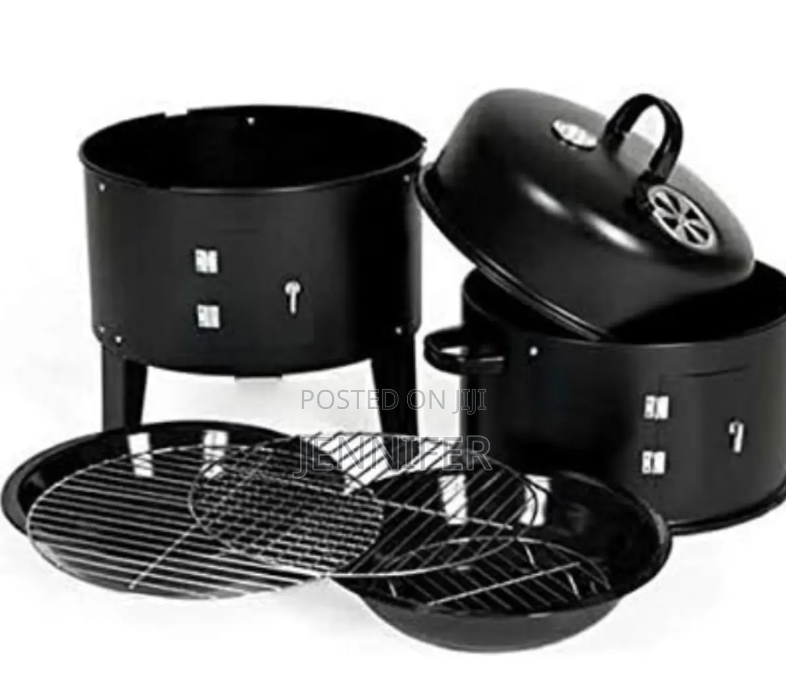 3in1 Charcoal Smoker Steel Upright Bbq Drum