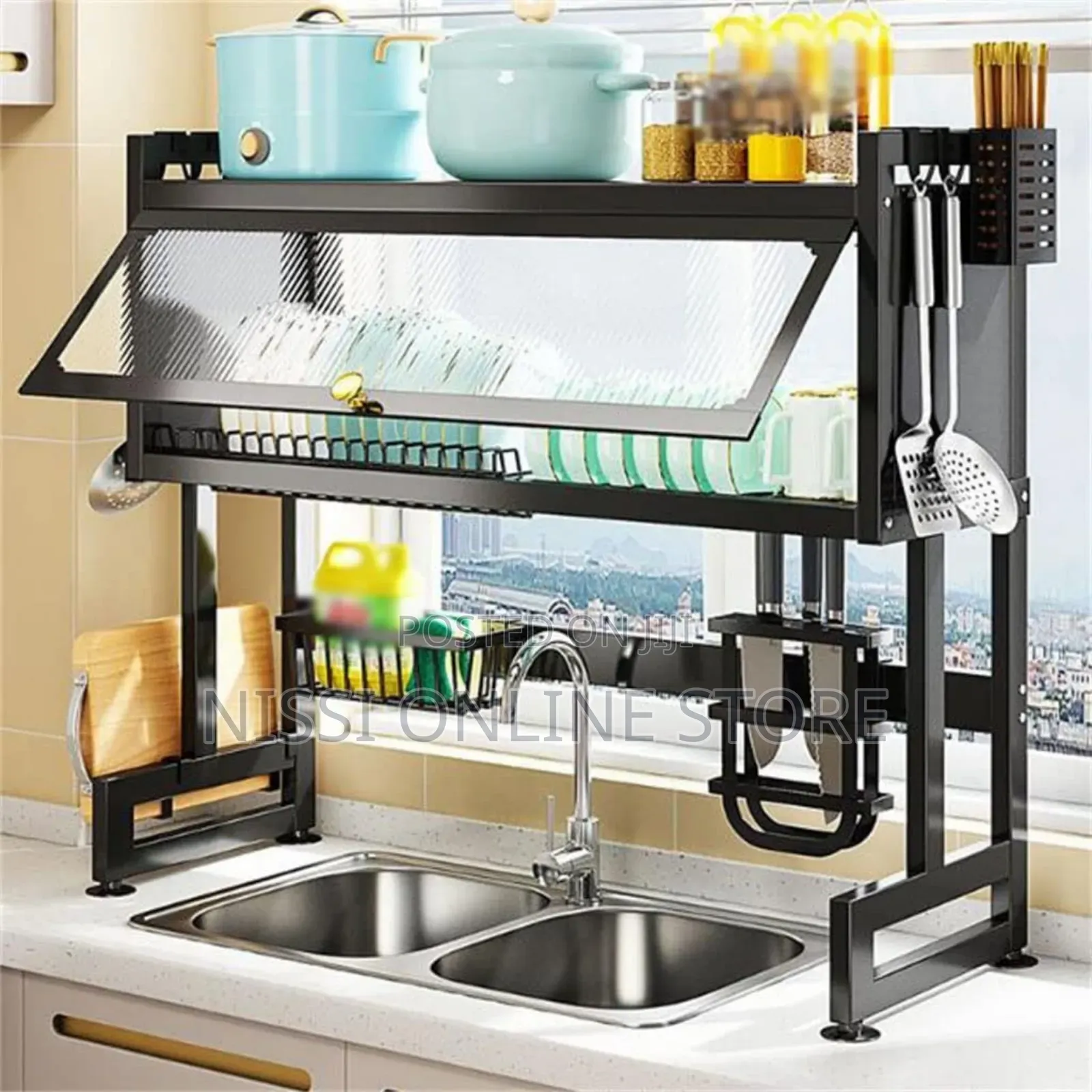 Kitchen Sink Shelf With Cabinet Door