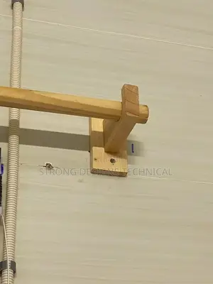 1 Meter Solid Wood Curtain Rods Natural Finish
