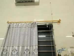 1 Meter Solid Wood Curtain Rods Natural Finish