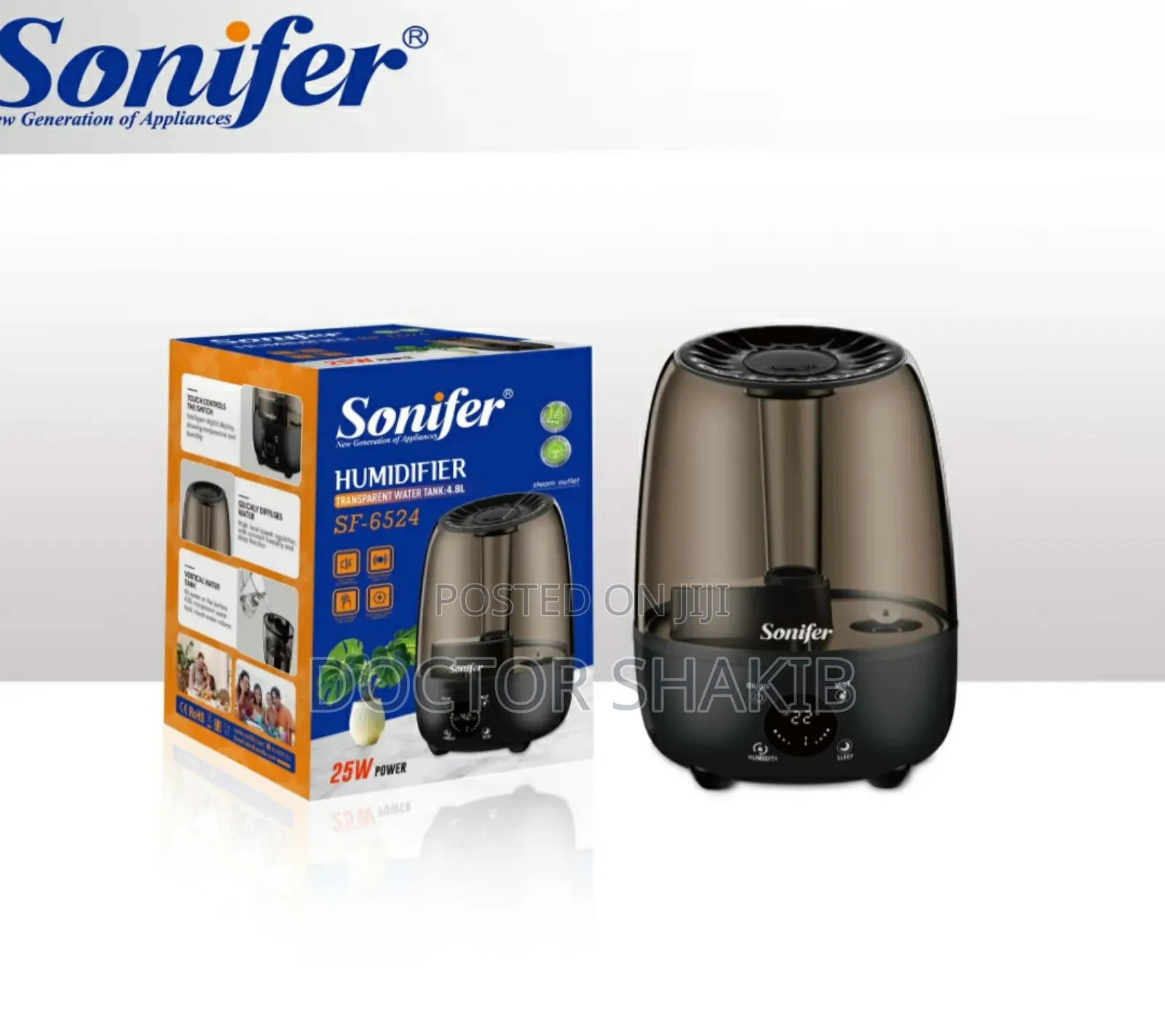 New 4.8l Large Capacity Sonifer Sf-6524 Humidifier
