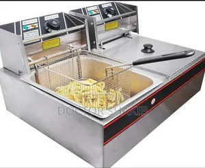 12l Pixel Commercial Double Deep Fryer- Silver
