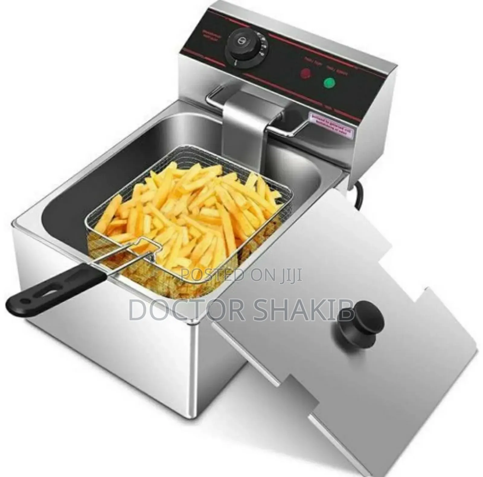 Pixel Stainless Steel Commercial Deep Fryer Silver - 6ltrs