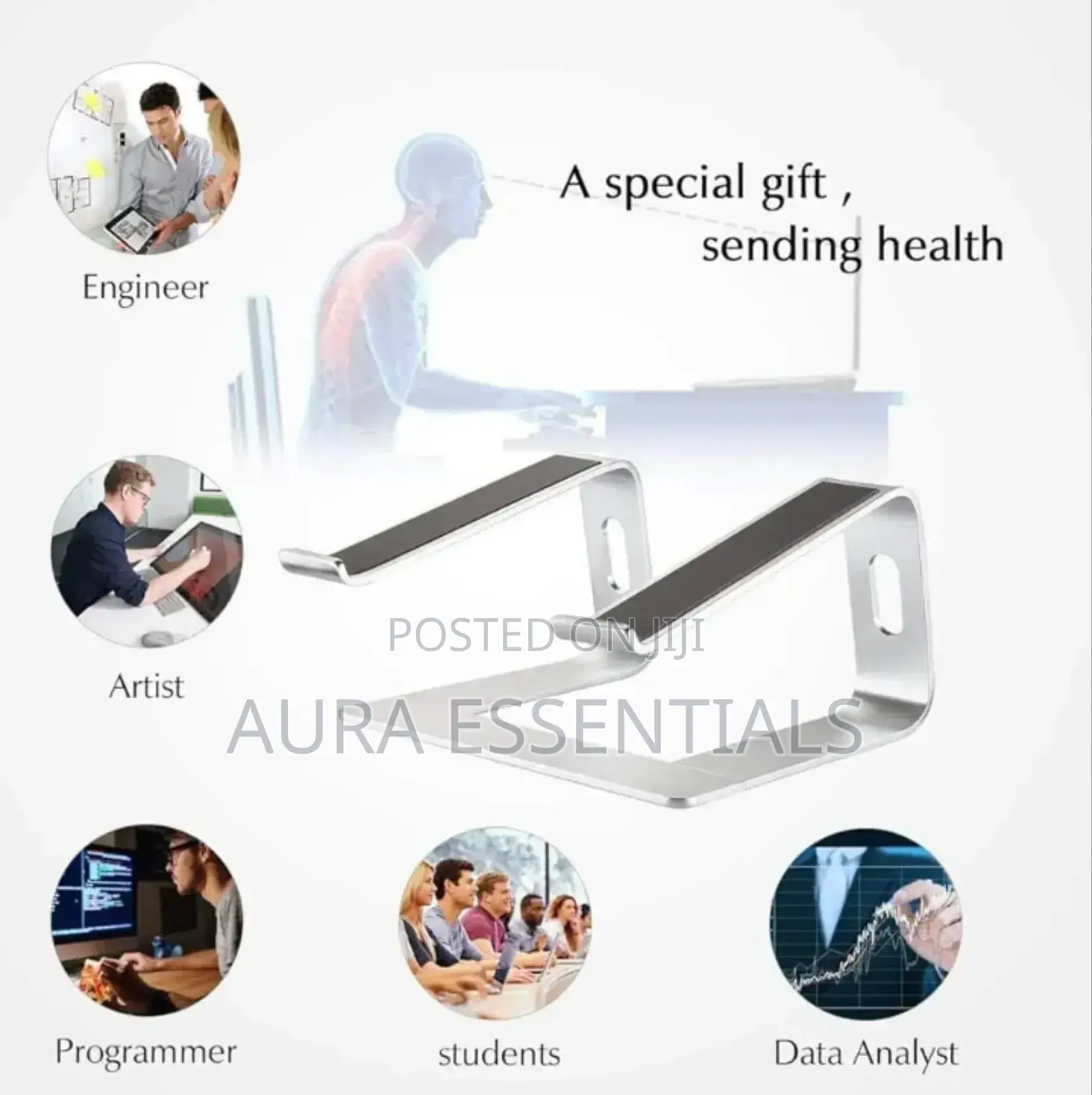 Sturdy Aluminium Laptop Computer Riser