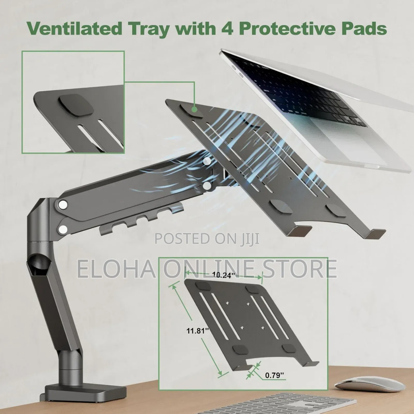 2in1 Adjustable Clippable Laptop Holder