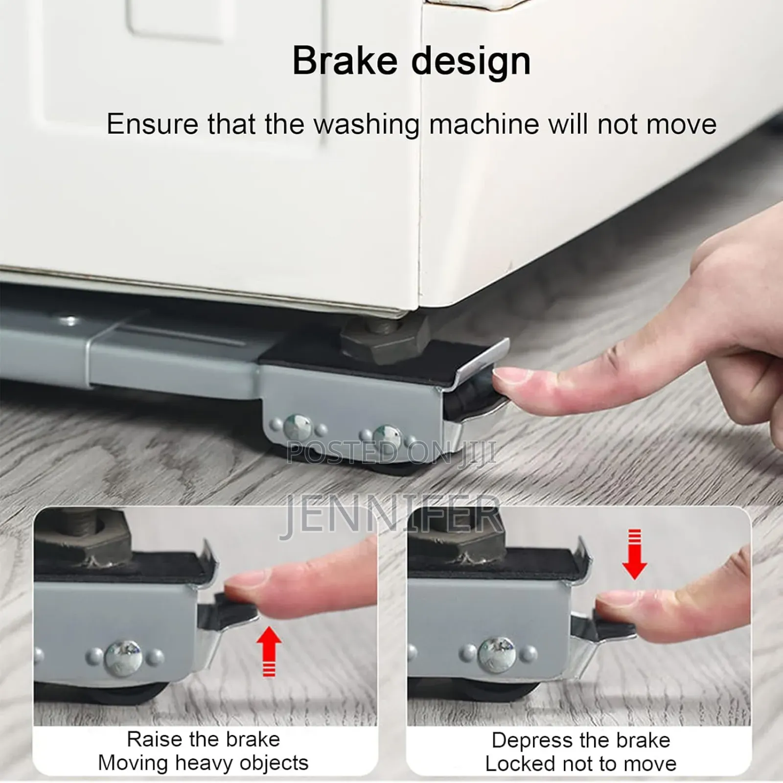 2pcs Universal Adjustmentable Fridge/Washing Machine Stands