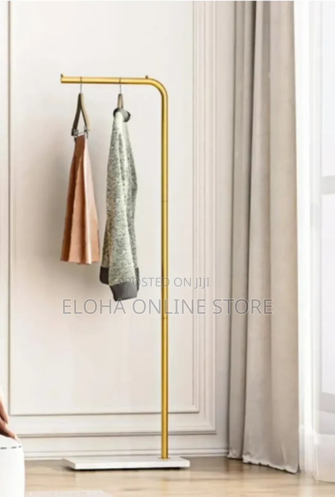 Stainless Steel Free Standing Home or Office Coat Rack