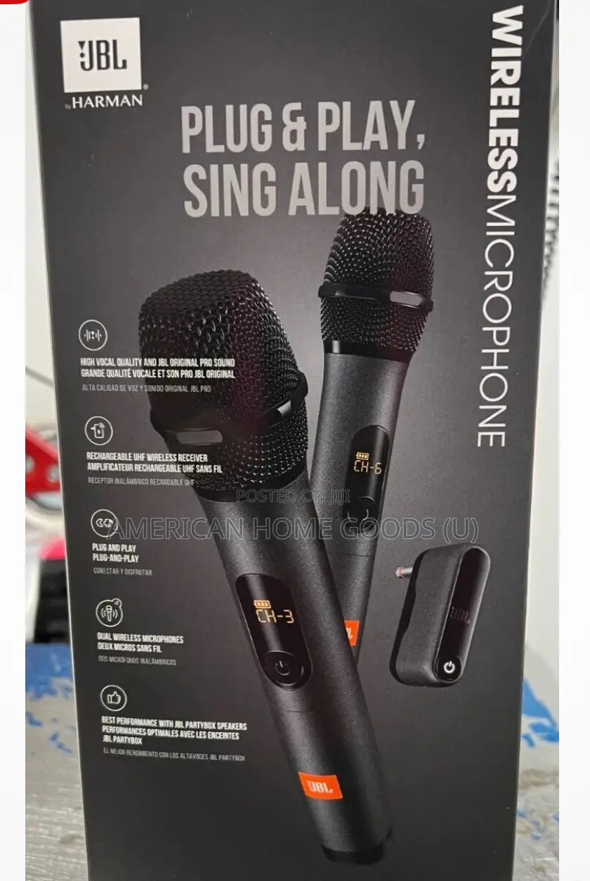 JBL Dual Wireless Microphone System 4 JBL Partybox Speakers