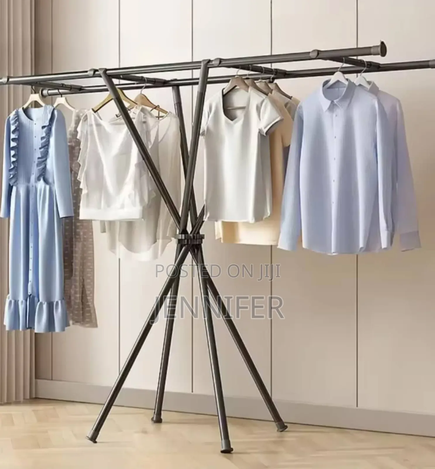 X-Shaped Foldable Clothes Drying Rack