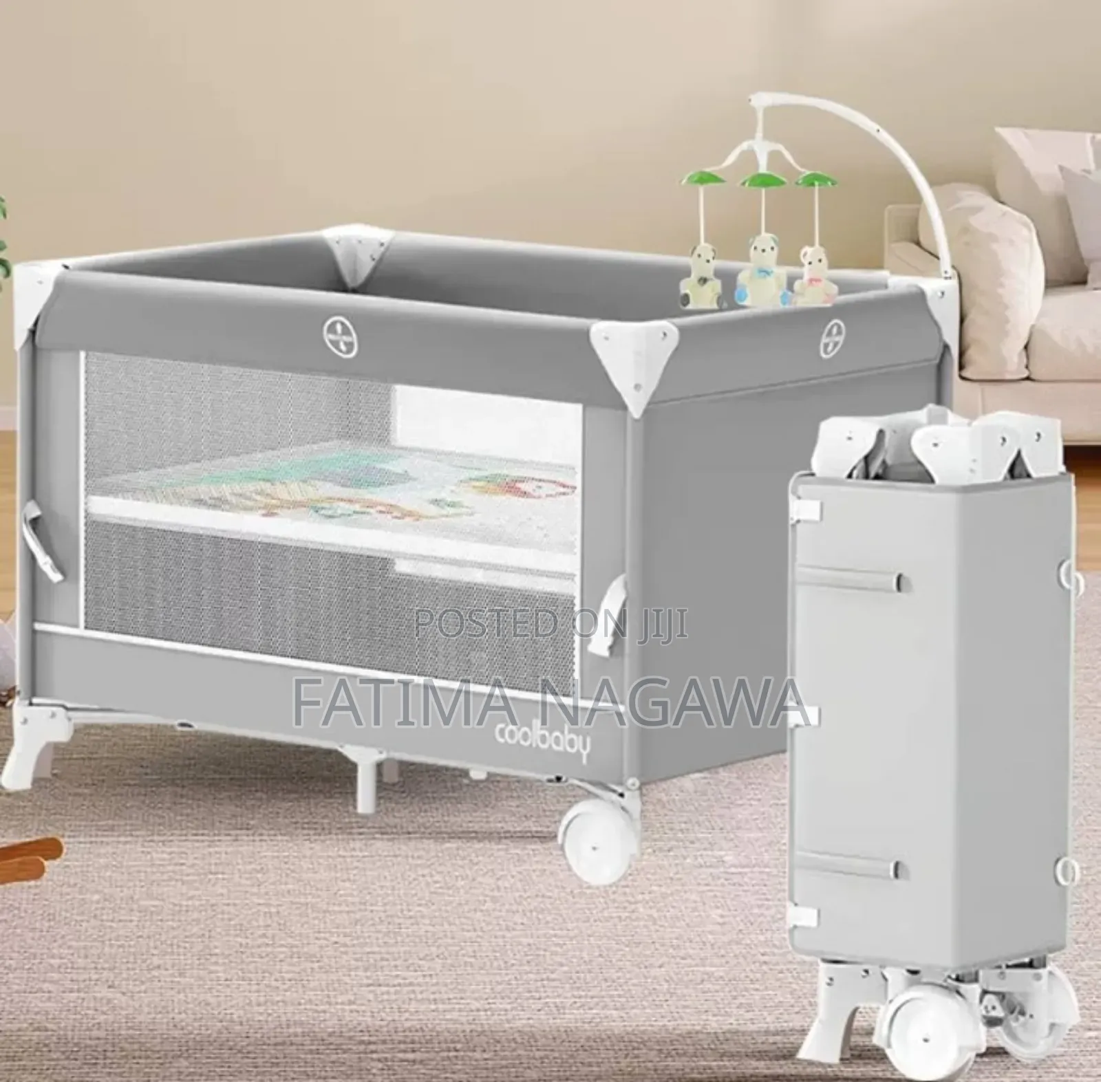 New Upgraded Foldable Baby Cot/Crib