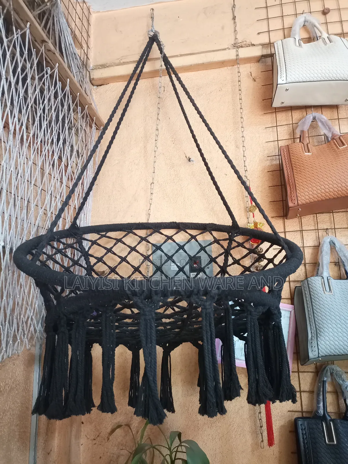 Garden Seat Cotton Rope Hammock Indoor Outdoor Swing Bed