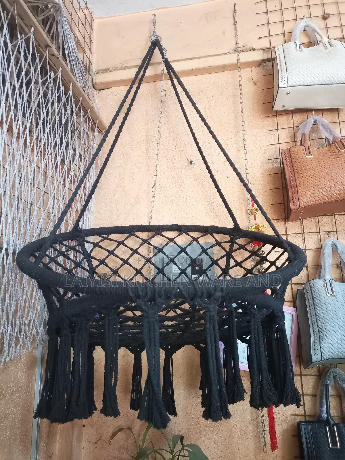 Garden Seat Cotton Rope Hammock Indoor Outdoor Swing Bed