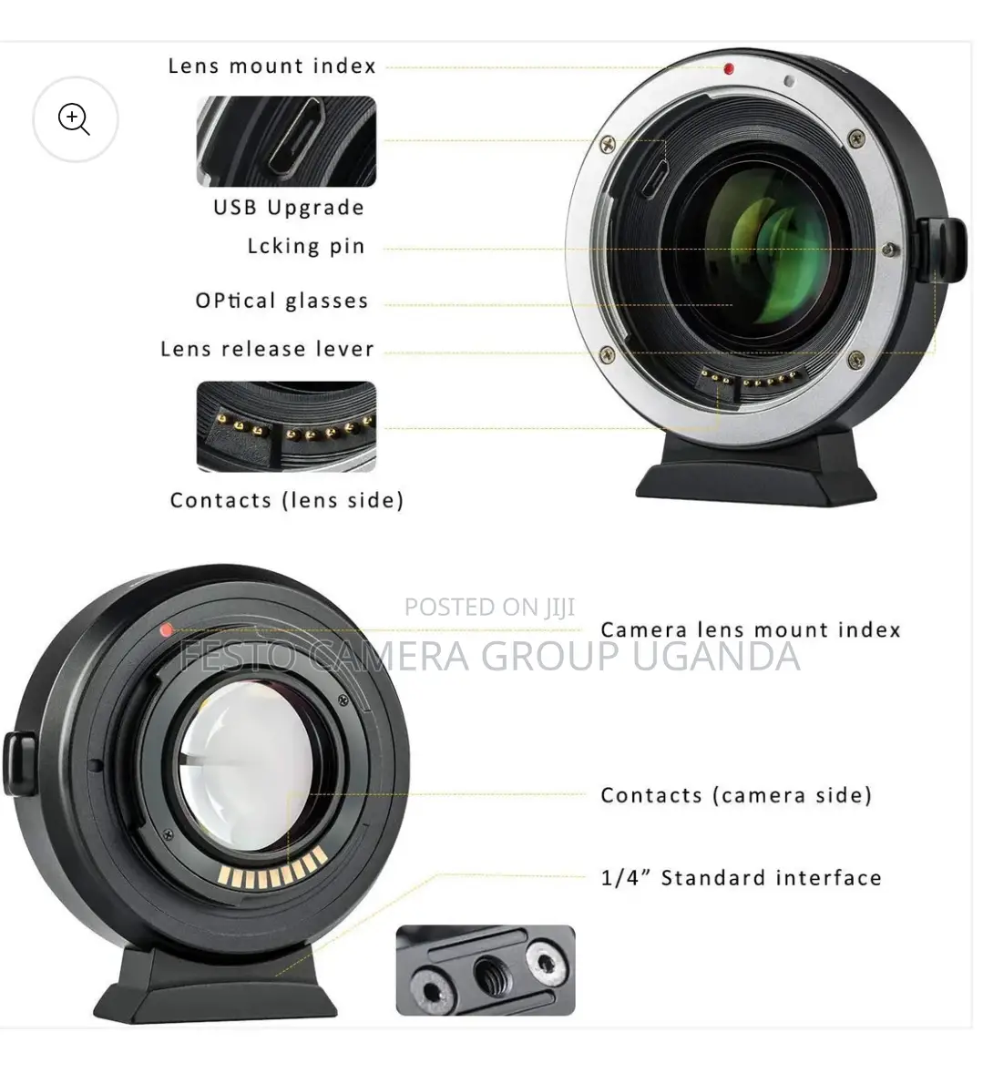 Viltrox Lens Mount Adapter Ef-Eos M2,M3,M5, M6,M10, M50,M100