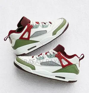 White/Olive Air Jordan Spezike Low Lunar New Year Sneakers