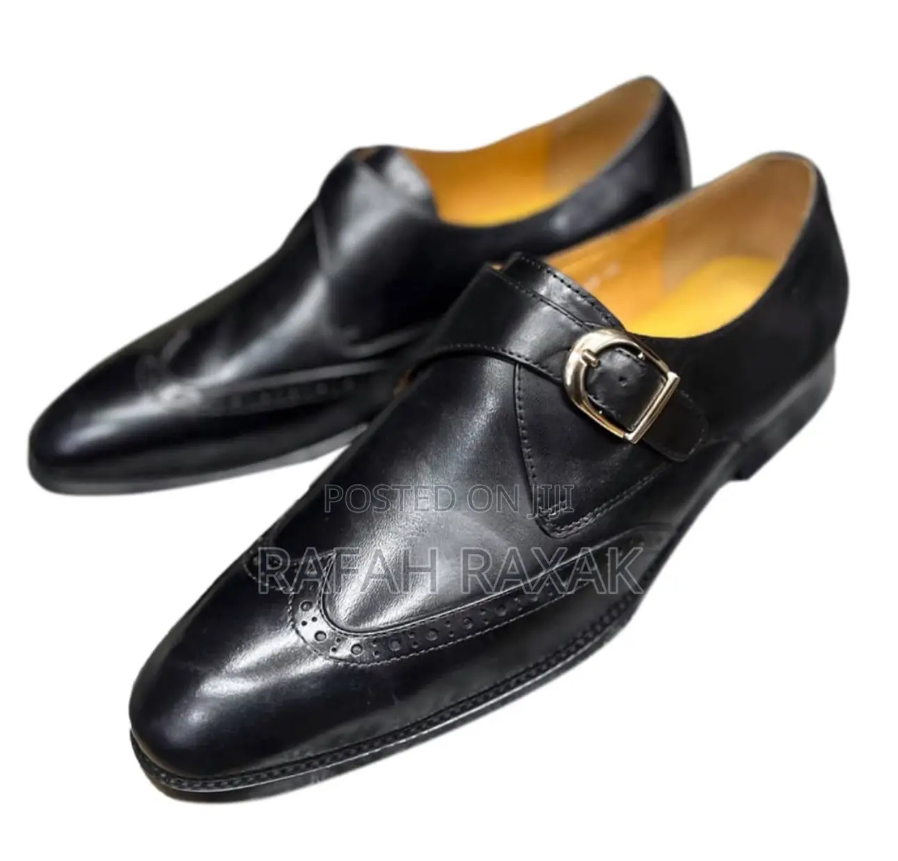 Classic John Foster Fashion Pointy Toe Buckle Strap Oxfords