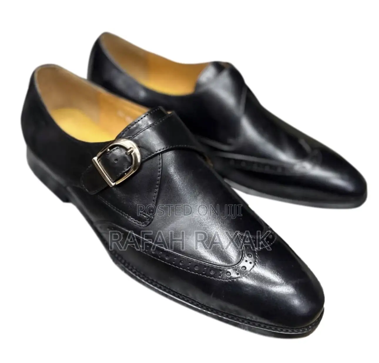 Classic John Foster Fashion Pointy Toe Buckle Strap Oxfords
