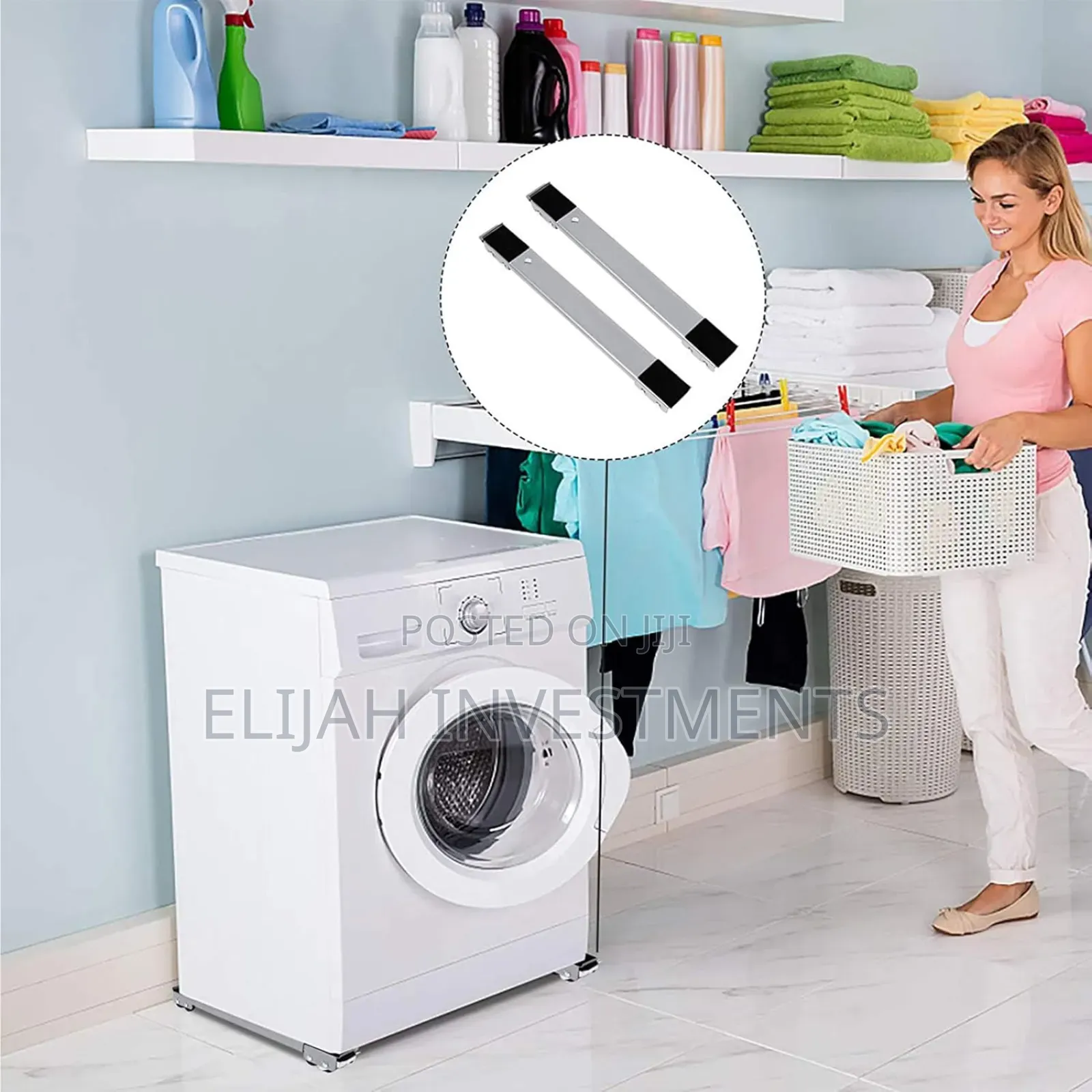 2pcs Universal Adjustmentable Fridge/Washing Machine Stands
