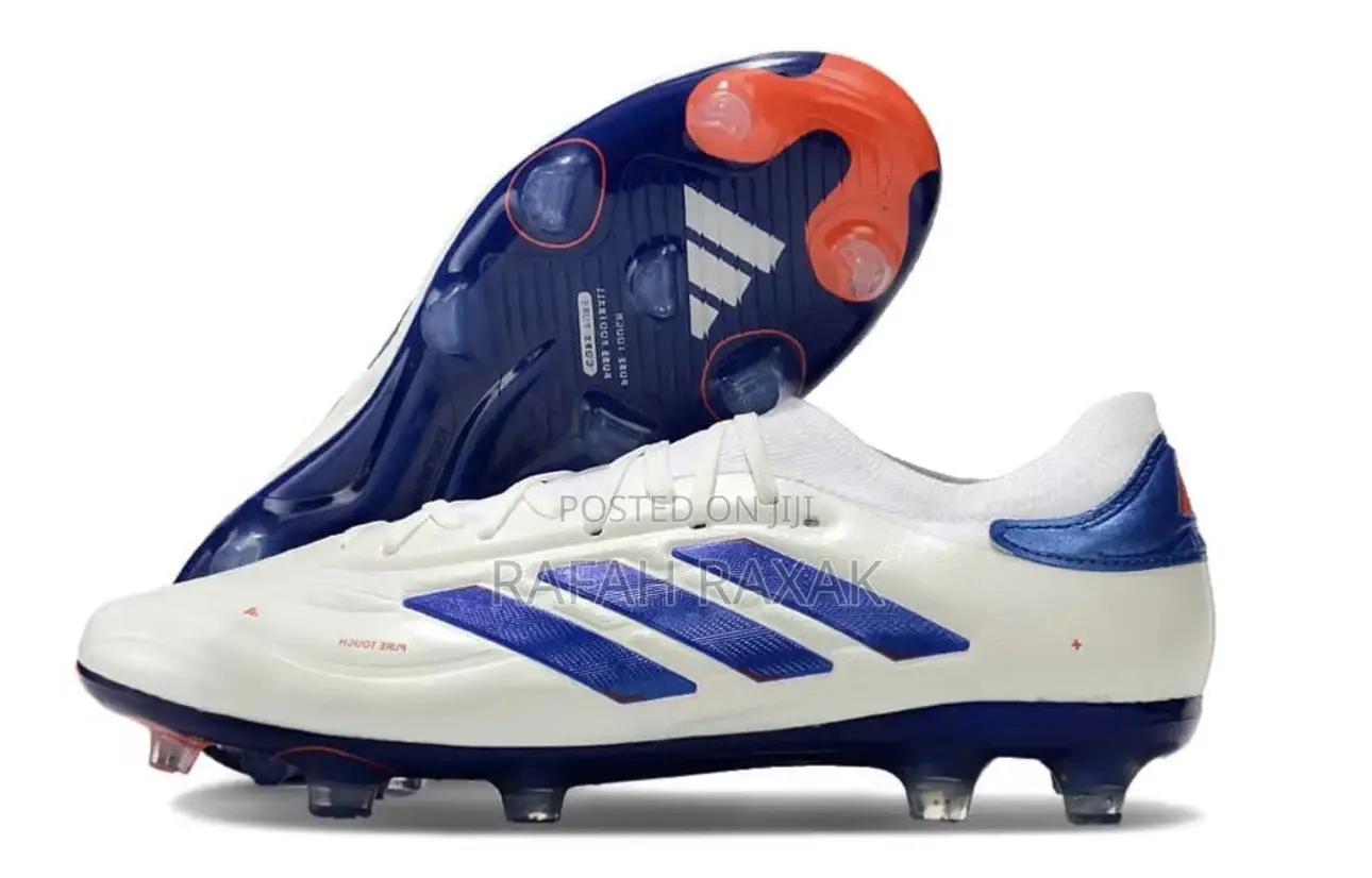 White/Blue Adidas Copa Pure 2 Firm Ground Football Boots