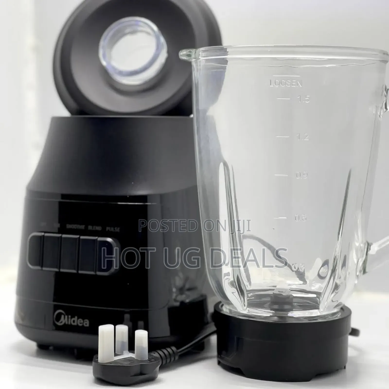 Midea 1.5l Electric Glas Jar Blender- Black