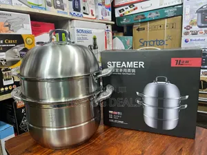 32cm - 3 Layer Stainless Steel Food Saucepan And Steamer